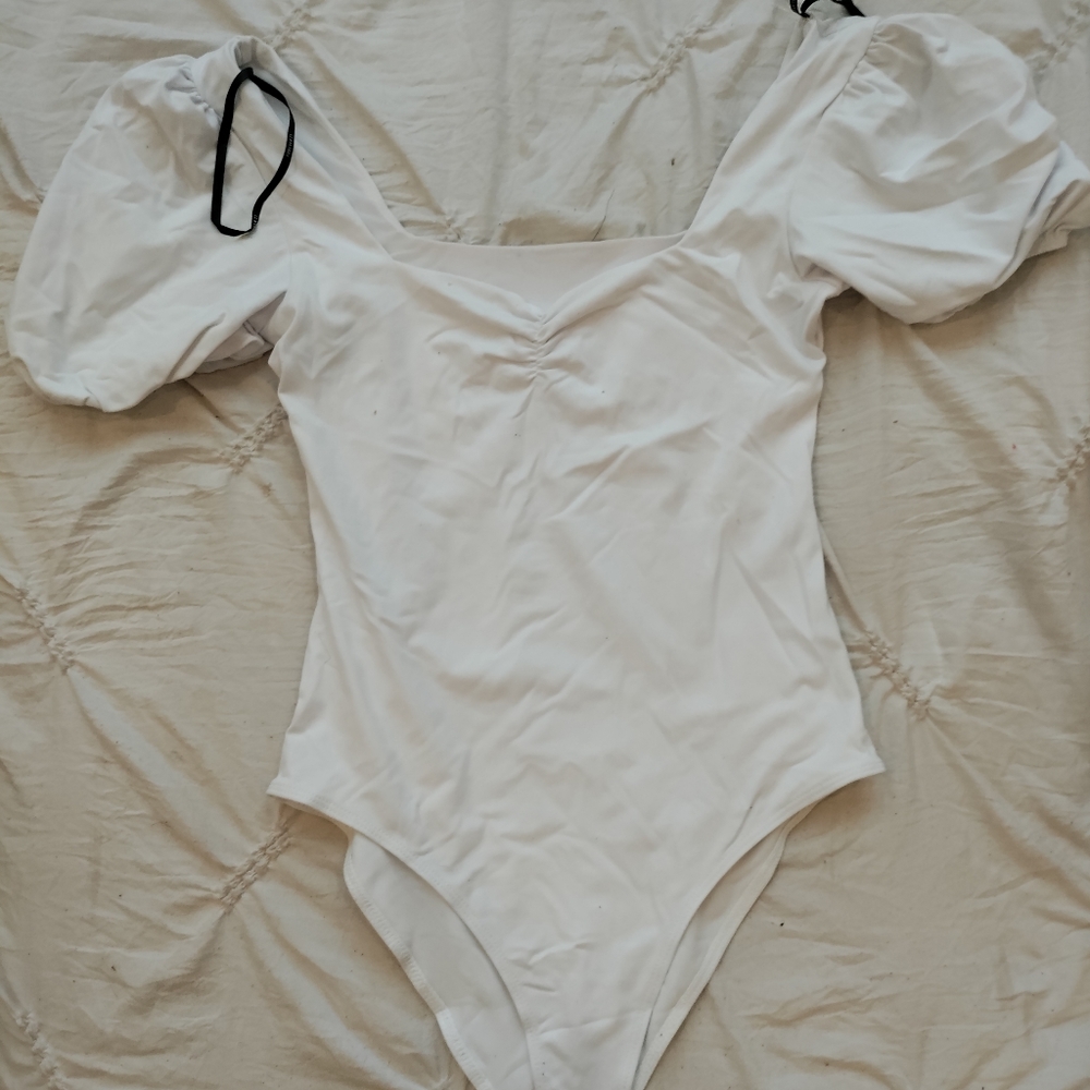 White Forever 21 Bodysuit.